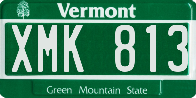 VT license plate XMK813