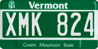 VT license plate XMK824