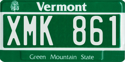 VT license plate XMK861