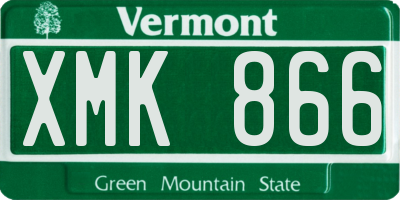 VT license plate XMK866