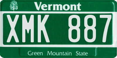 VT license plate XMK887