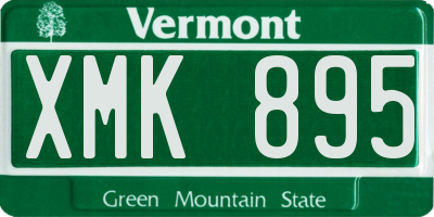 VT license plate XMK895