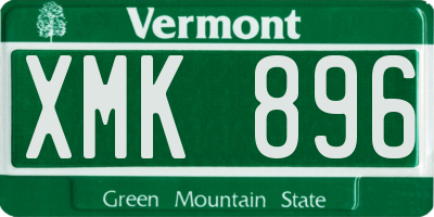 VT license plate XMK896