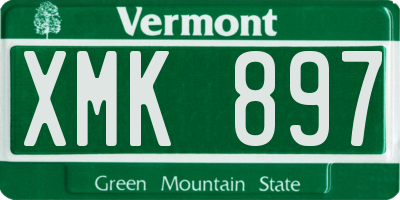 VT license plate XMK897