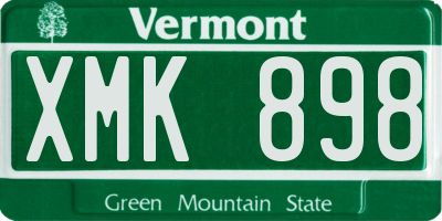 VT license plate XMK898