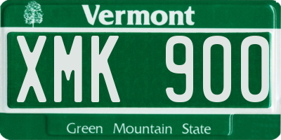 VT license plate XMK900