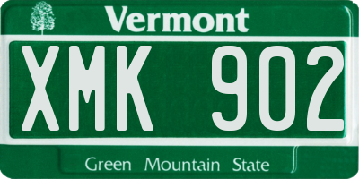 VT license plate XMK902