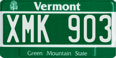 VT license plate XMK903