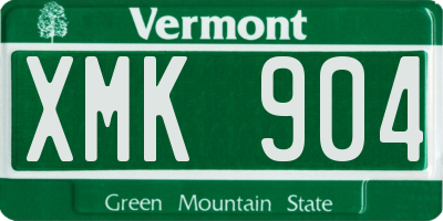 VT license plate XMK904