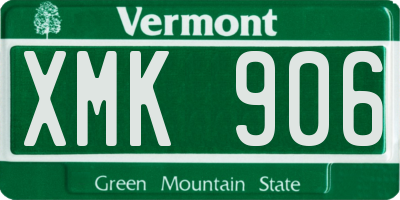 VT license plate XMK906