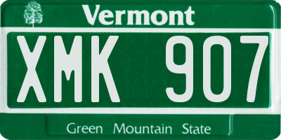 VT license plate XMK907