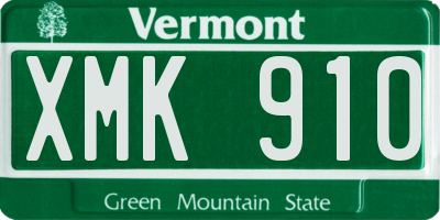 VT license plate XMK910