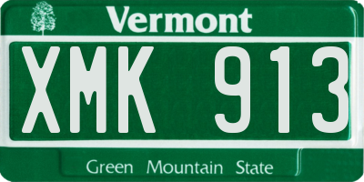 VT license plate XMK913
