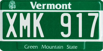 VT license plate XMK917