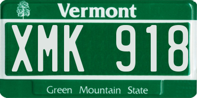 VT license plate XMK918