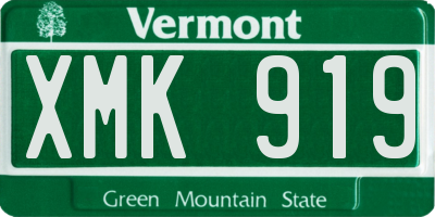 VT license plate XMK919