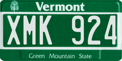 VT license plate XMK924