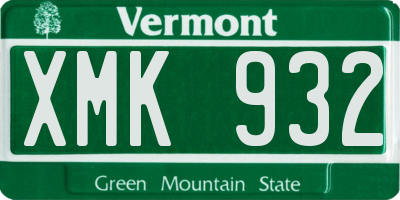 VT license plate XMK932