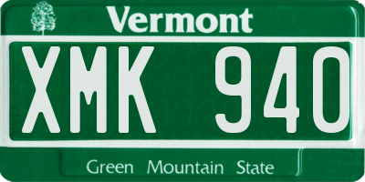 VT license plate XMK940