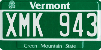 VT license plate XMK943