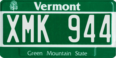 VT license plate XMK944