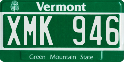 VT license plate XMK946