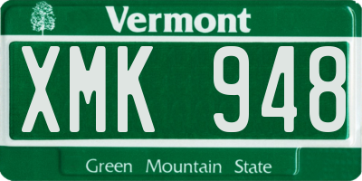 VT license plate XMK948