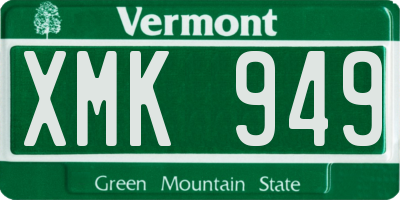 VT license plate XMK949