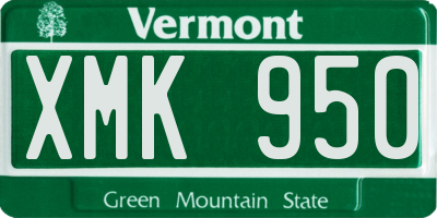 VT license plate XMK950
