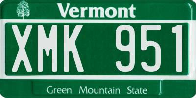 VT license plate XMK951