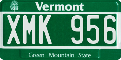 VT license plate XMK956
