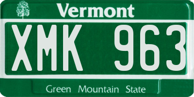 VT license plate XMK963