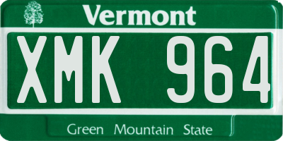 VT license plate XMK964