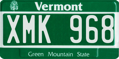 VT license plate XMK968