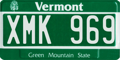 VT license plate XMK969
