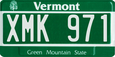 VT license plate XMK971