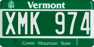 VT license plate XMK974