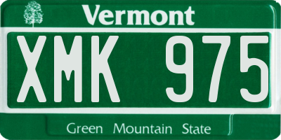 VT license plate XMK975