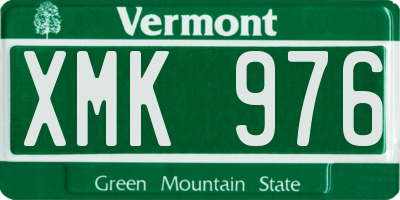 VT license plate XMK976