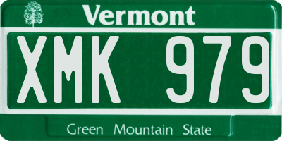 VT license plate XMK979