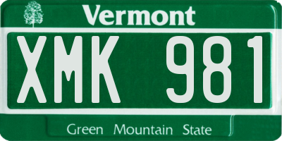 VT license plate XMK981