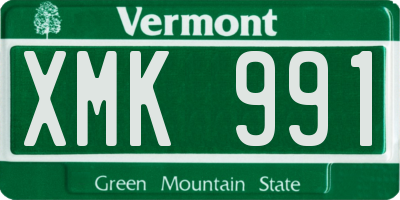 VT license plate XMK991