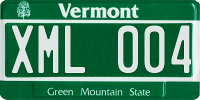 VT license plate XML004