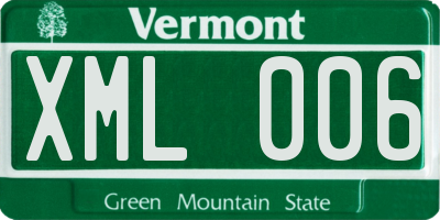 VT license plate XML006