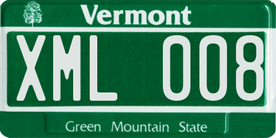 VT license plate XML008