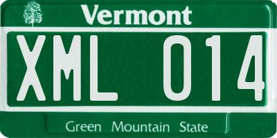 VT license plate XML014