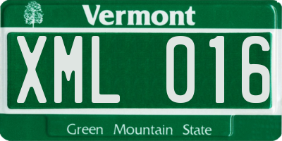 VT license plate XML016