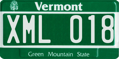 VT license plate XML018