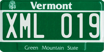 VT license plate XML019