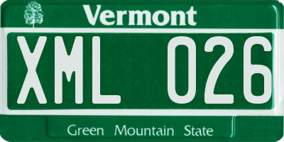 VT license plate XML026